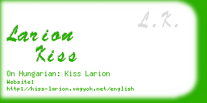 larion kiss business card